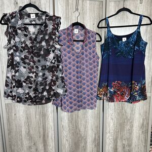 Cabi Tops Lot of 3 Size M Sleeveless Sheer